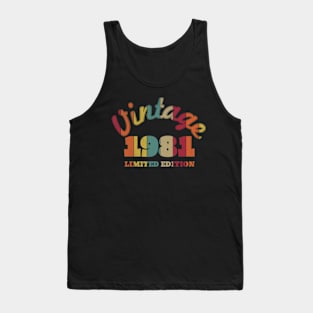 Vintage 1981 Limited Edition | Born In 1981 Tank Top